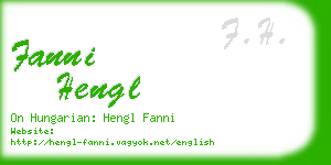 fanni hengl business card